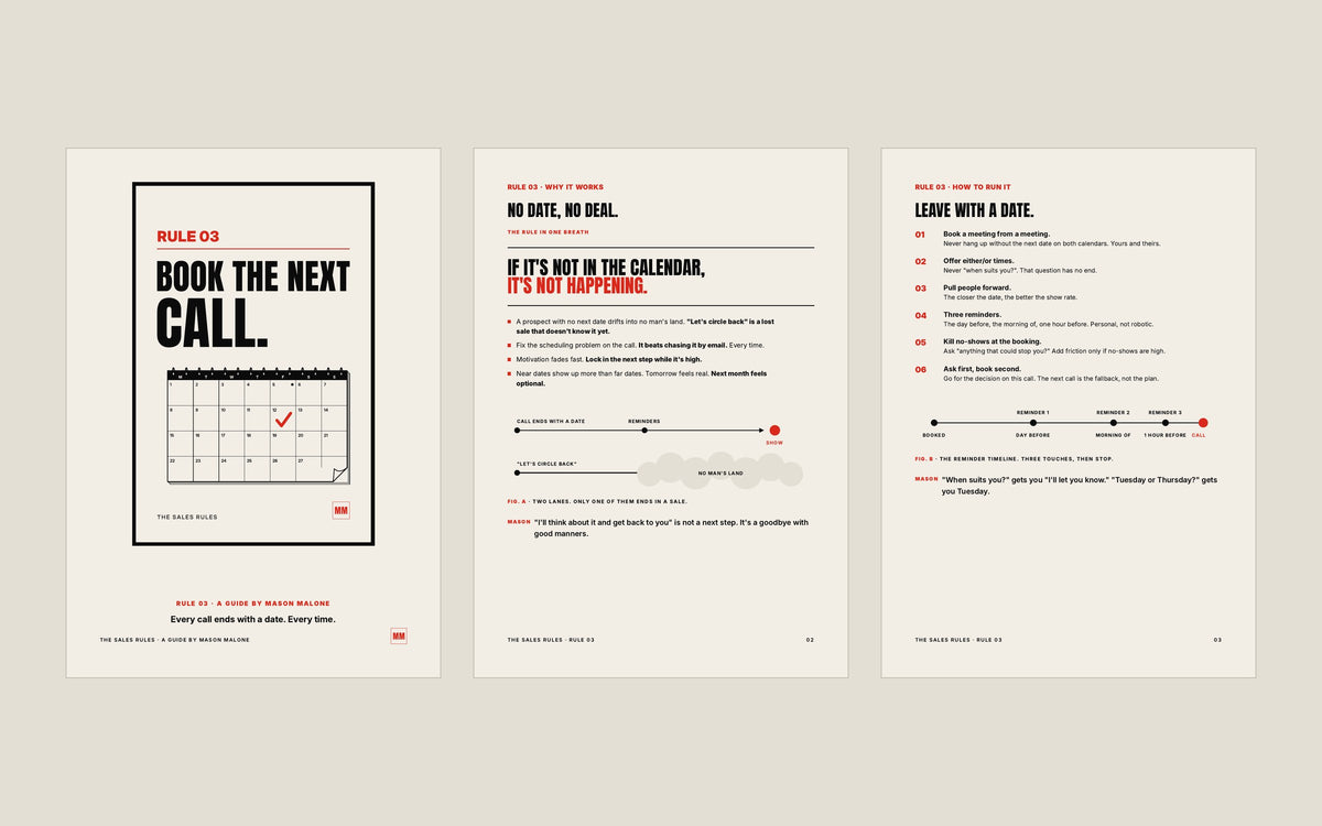 Rule 03 guide: the cover and two inside pages