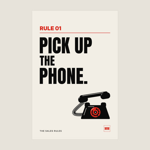 Pick Up the Phone sales poster, Rule 01, unframed matte print